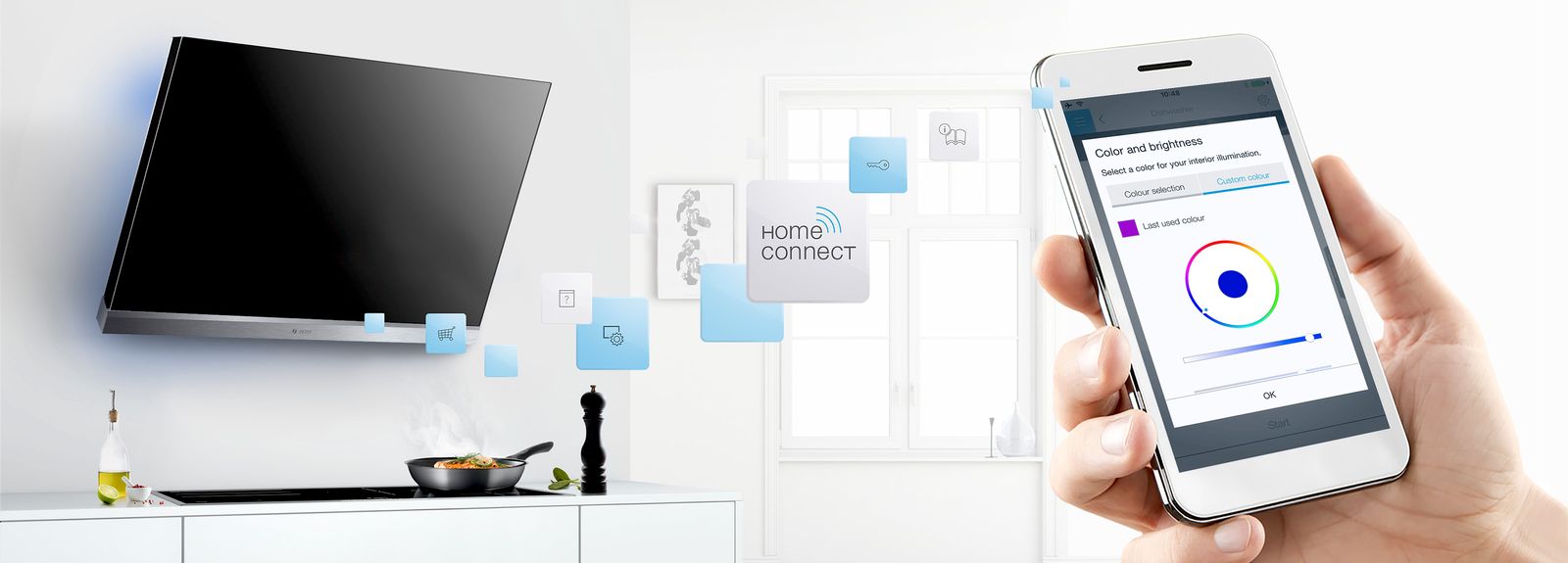 Home Connect вытяжка Подсветка EmotionLight