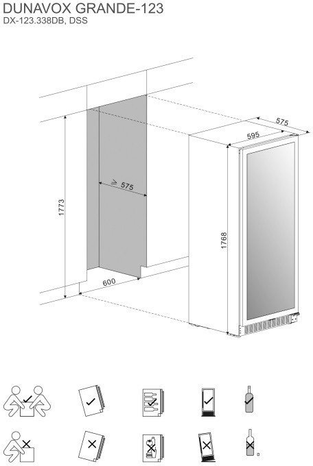 Винный шкаф Dunavox DX-123.338DSS