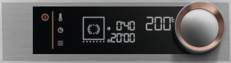 Дисплей DX1 в компактном паровом шкафу De Dietrich DKV7340X Platinum